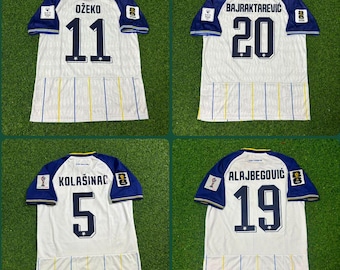 Edin Džeko Bosnia and Herzegovina 2026 World Cup Demirović - Bajraktarević - Kolašinac - Muharemovic - Alajbegovic White Football Jersey