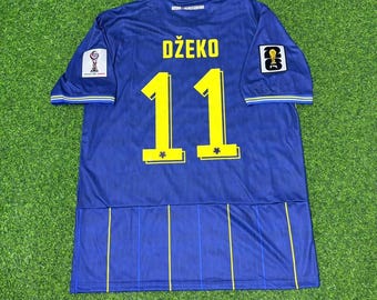 Bosnien und Herzegowina 2026 WM Esmir Bajraktarevic & Edin Džeko - ALAJBEGOVIC - Demirović -Kolašinac Dunkelblau Fußballtrikot