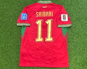 Ismael Saibari Morocco 2026 World Cup Home Away Football Jersey Hakimi Bouaddi El Khannouss Ezzalzouli Issa Diop Custom Shirt