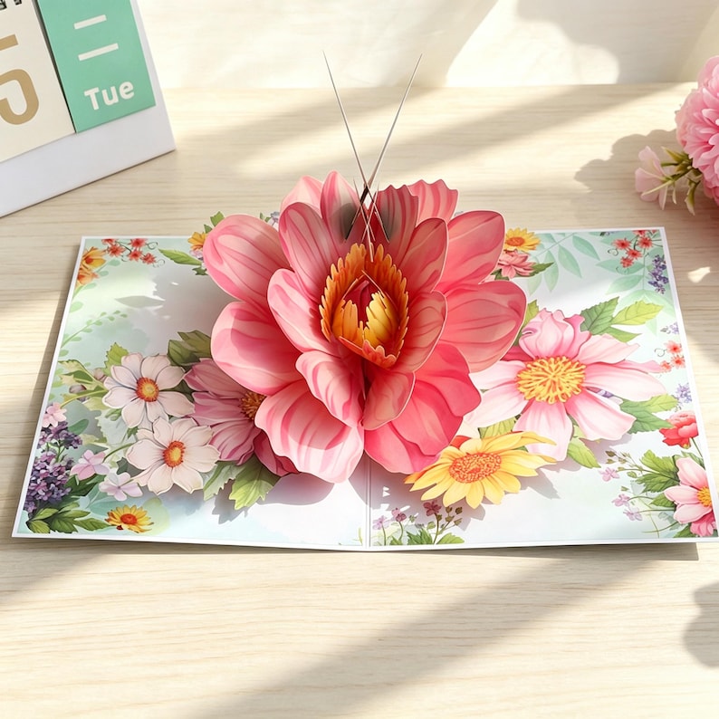 Stunning 3D Pop up Hummingbird and Flower Greeting Card Perfect for ...