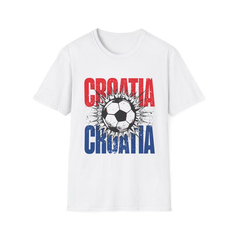 Camiseta de fútbol de Croacia / Camiseta para aficionados al fútbol / Camiseta con el nombre de Croacia / Regalo unisex para seguidores imagen 1
