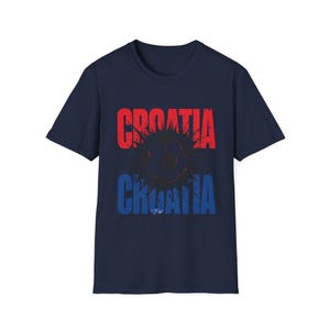 Camiseta de fútbol de Croacia / Camiseta para aficionados al fútbol / Camiseta con el nombre de Croacia / Regalo unisex para seguidores imagen 10