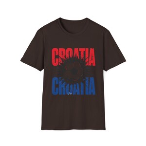 Camiseta de fútbol de Croacia / Camiseta para aficionados al fútbol / Camiseta con el nombre de Croacia / Regalo unisex para seguidores imagen 4