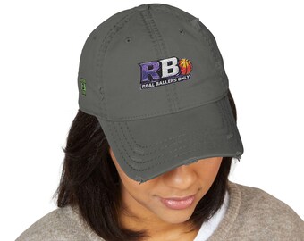 RBO Real Ballers Only Hat | Embroidered Distressed Basketball Cap