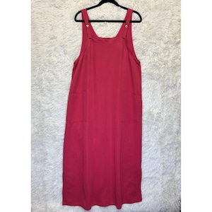 dark pink overall dress Pink Overall Dress