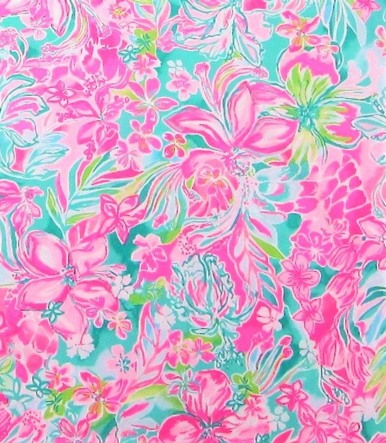 HOT ON the SCENE cotton poplin fabric Lily Lilly Pulitzer | Etsy