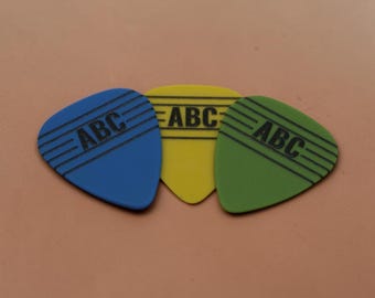 Custom Initials Delrin Guitar Pick, Guitar String Design, Gift for Musicians (.71/.88/1.0 mm)
