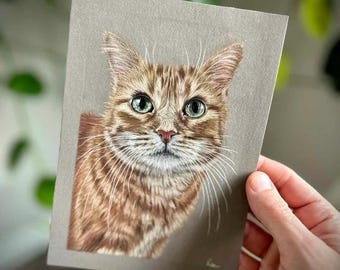 Mini Custom Hand Drawn Portrait Realistic Pet or People Sketch Small Artwork Gift
