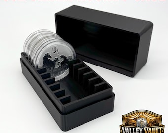 5oz Silver Rounds in Capsules Storage Box - Holds 10