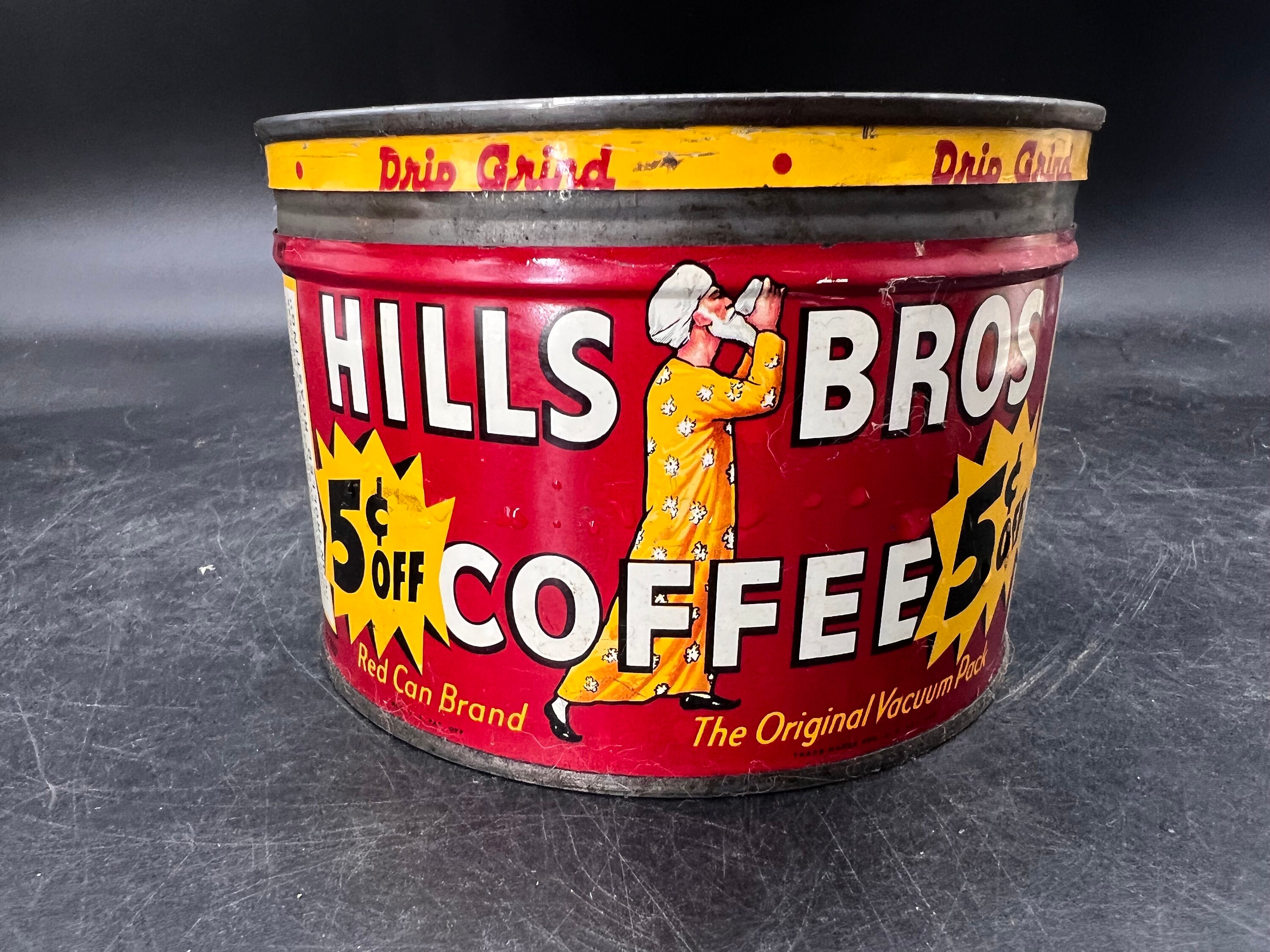 Vintage Hills Bros Coffee Tin, 1950s Key Top Can - Etsy