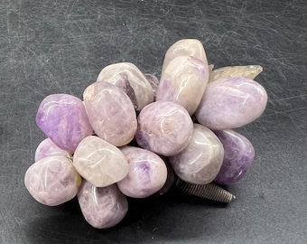 Vintage 1960s Amethyst Grape Cluster Sculpture