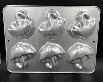 Wilton Umbrella Muffin Cake Pan Aluminum Vintage 1995