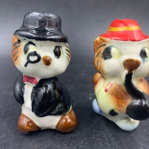 Owls Anthropomorphic Salt and Pepper Shakers Vintage