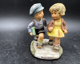 Goebel Hummel Catching Up Figurine Boy Girl Vintage 2002