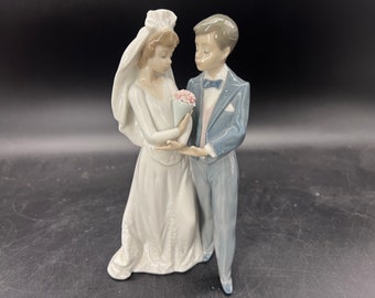 Lladró 5885 From This Day Forward Wedding Bride and Groom Marriage Vows Porcelain Figure Vintage FREE SHIPPING