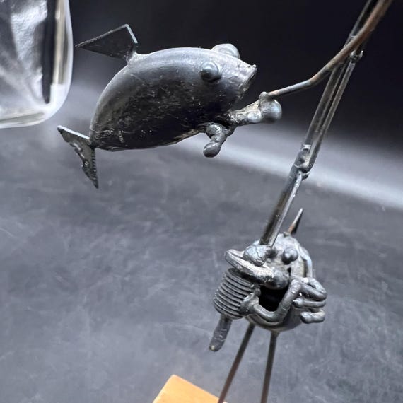 Vintage Flea Greg & Jeff Quayle Metal Fishing Sculpture, 1980s - Etsy
