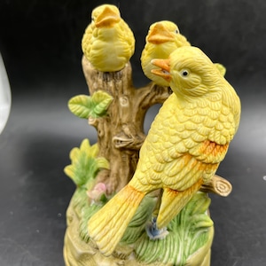 Ucagco Musical Canary Canaries Figurine Bisque Porcelain Plays We’ve Only Just Begun FREE SHIPPING