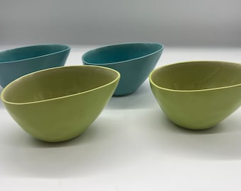 ASA Selection Germany Bols en poterie Keramik en forme d'oeuf Vert citron Un lot de 2