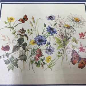 Royal Table Coasters Field Flowers Set of 6 With Box Gardens Butterflies Gardeners image 7