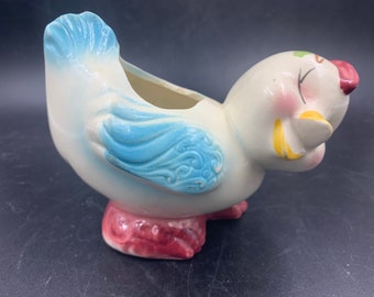 Shawnee Kitschy Baby Chick Planter Ceramic Chickie Chicken Vintage