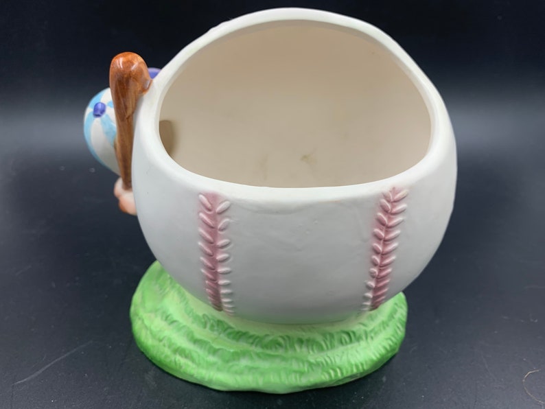 Baseball Planter Kids Little Slugger Little League Childs Room Vintage image 4