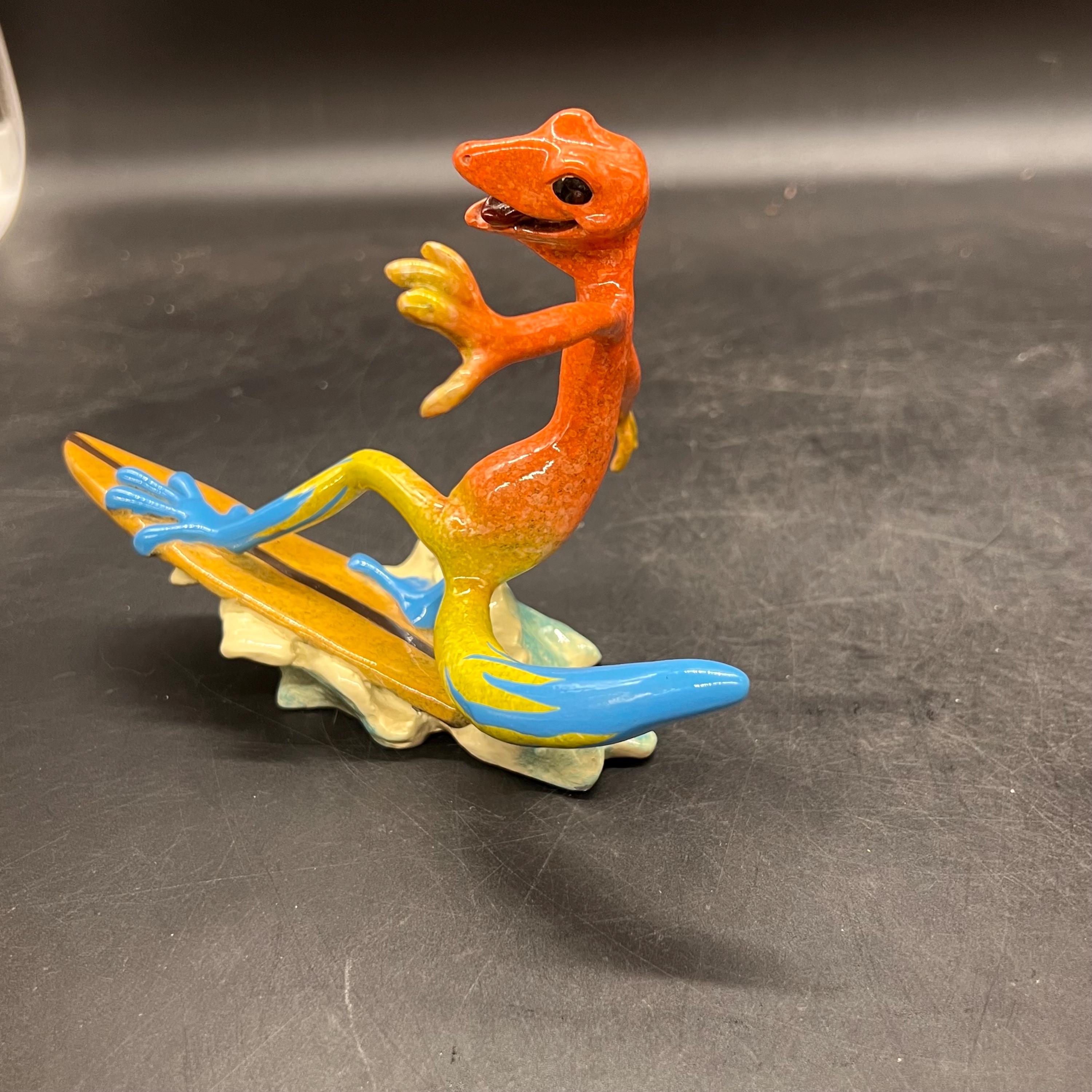 Polyogs The Adorable Creatures OG フィギュア Kitty's Critters Surfing Gecko Figure, Hang Ten 2004 - Etsy
