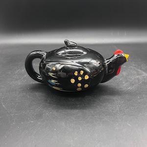Vintage Redware Japan Rooster Hen Chicken Small Teapot or Creamer Stacked FREE SHIPPING