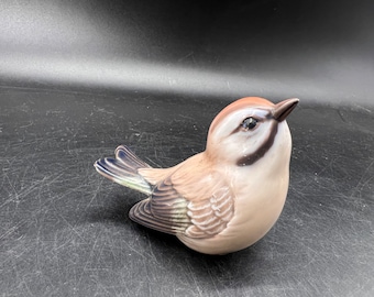 Dahl Jensen DJ Copenhagen Denmark Vintage Porcelain Kinglet Bird Figurine 1250 P