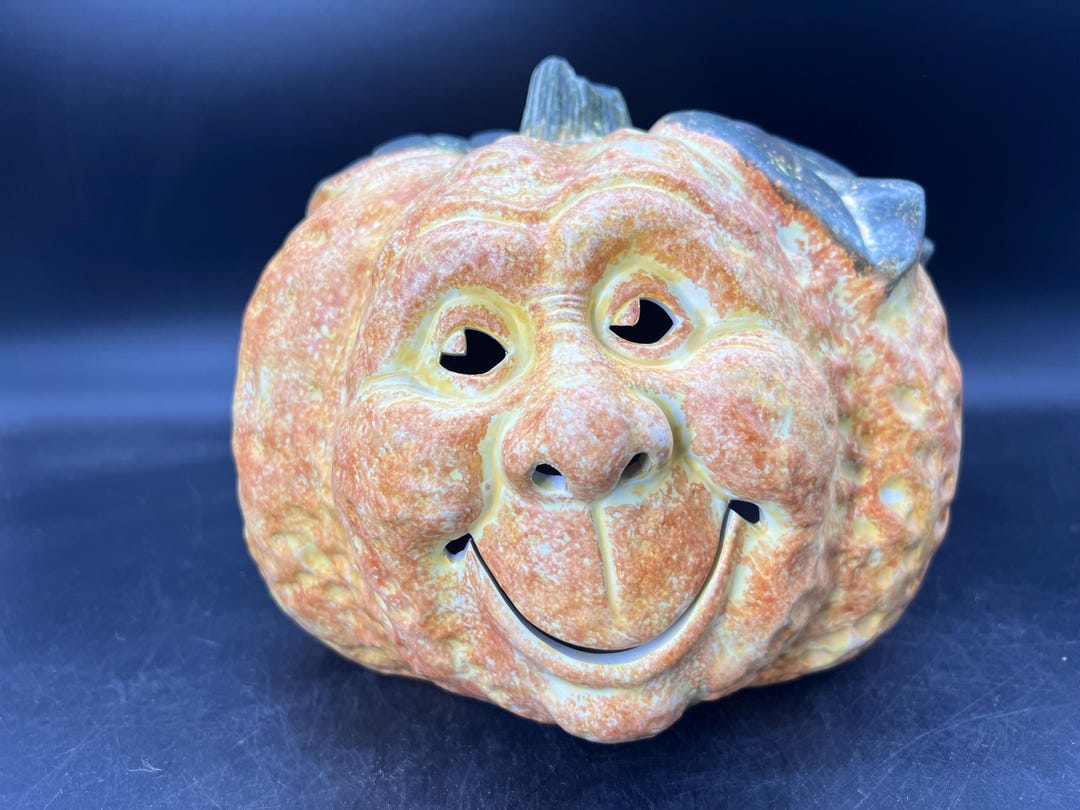 Vintage Halloween Jack O' Lantern Lamp, Ceramic Pumpkin Decor - Etsy