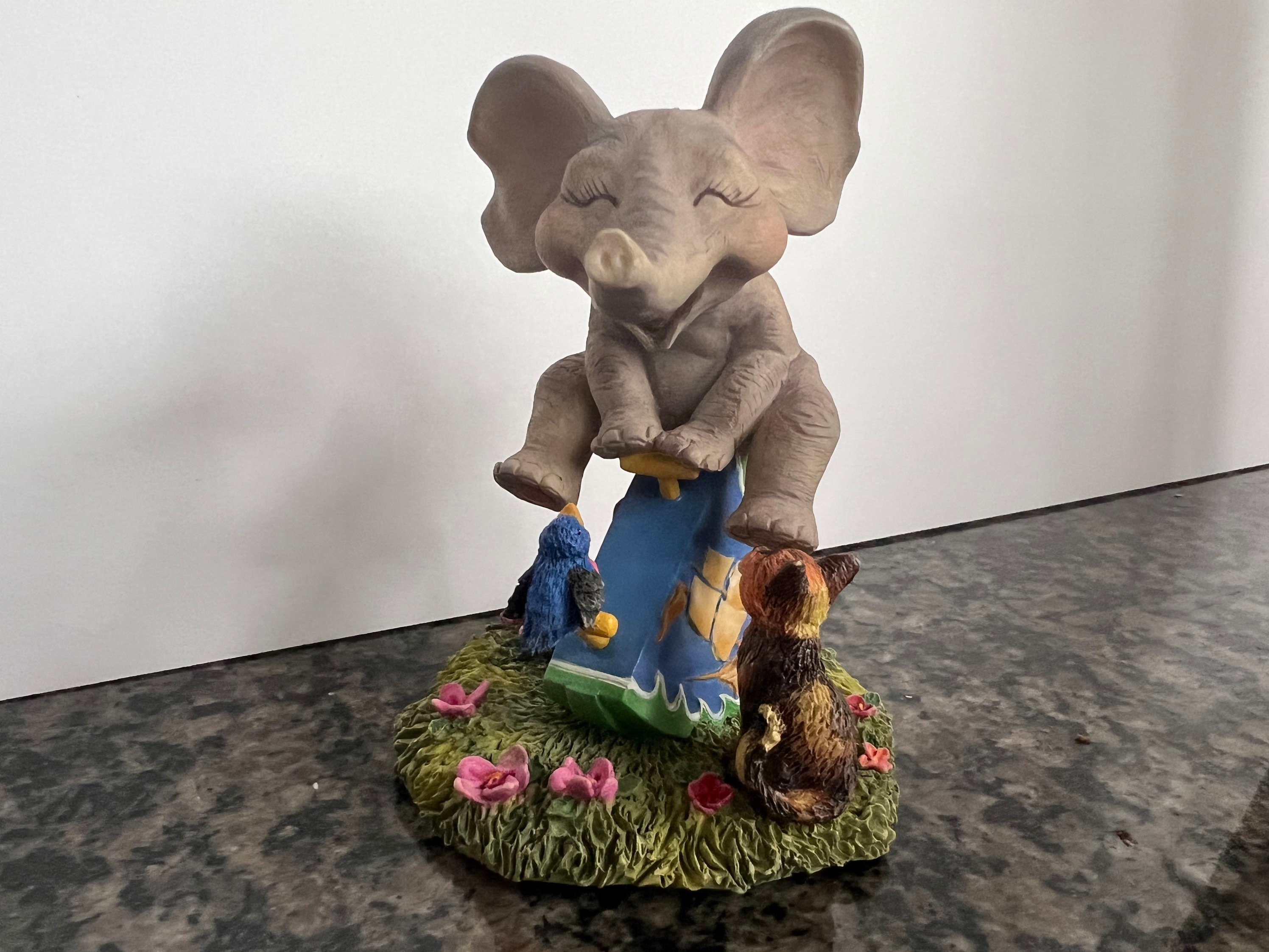 Peanut Pals ' Teeter-totter Fun ' Elephants Sculpture Collection
