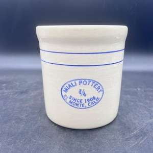 Gaetano Miali California Pottery Crock 1/4 Gallon FREE SHIPPING