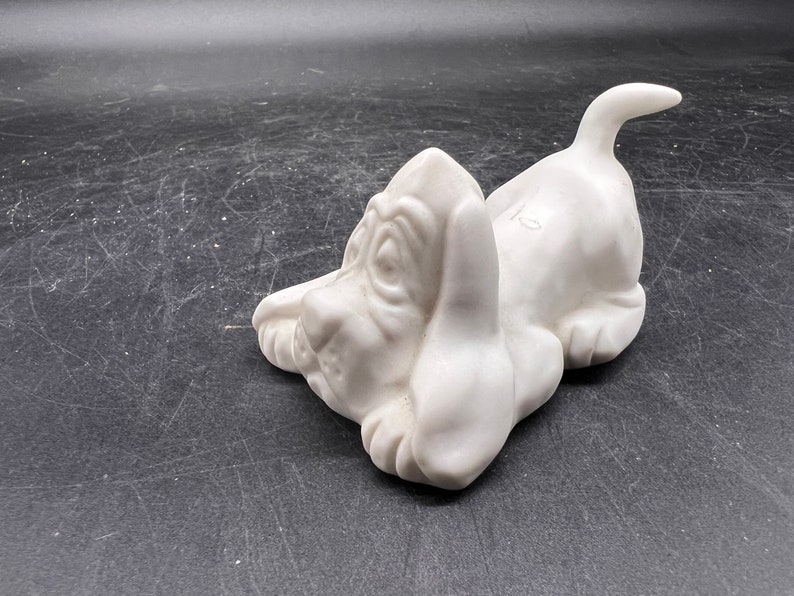 Little Gallery Hallmark Vintage 1970s Porcelain Bisque Hound Dog