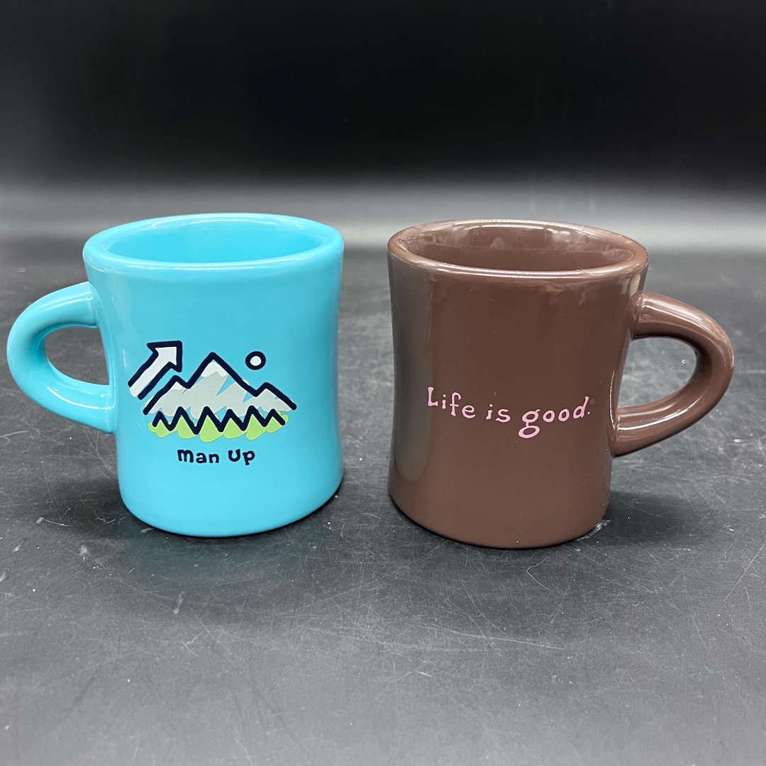 Life is Good Diner Mug, 12oz – Man up or Take Your Love - Etsy