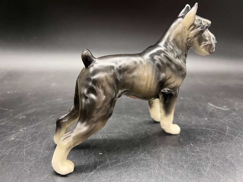 Lefton SCHNAUZER H7328 Japan Porcelain Ceramic Male German Dog Vintage zdjęcie 6