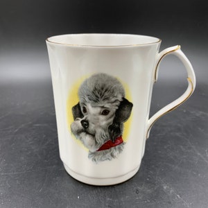 Royal Windsor Poodle Teacup Bone China Dog Tall Coffee Cup Mug FREE SHIPPING