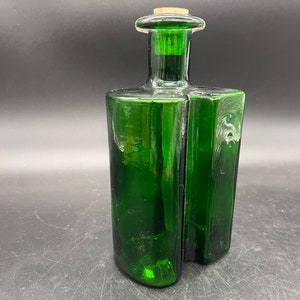 Holmegaard of Copenhagen HIVERT Schnapps Bottle Hjördis Olsson and Charlotte Rude Design Denmark Danish Modern Deep Emerald Green image 3