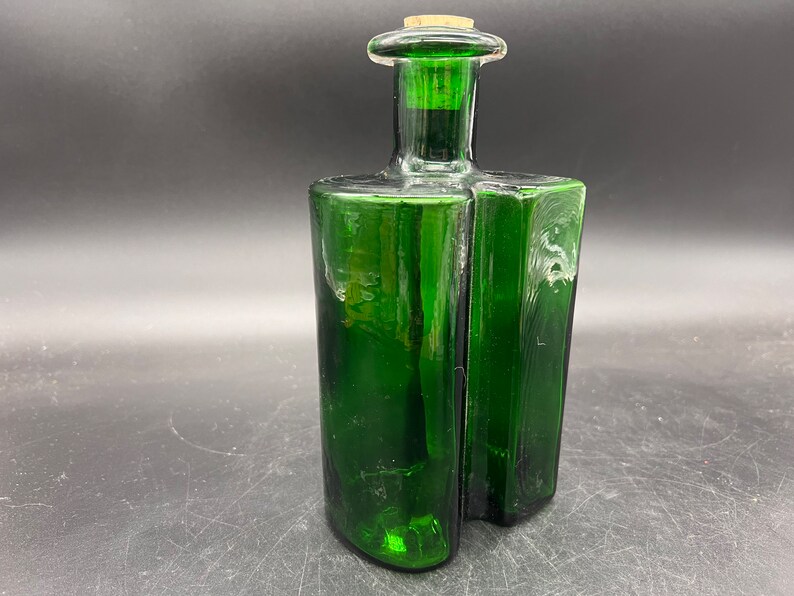 Holmegaard of Copenhagen HIVERT Schnapps Bottle Hjördis Olsson and Charlotte Rude Design Denmark Danish Modern Deep Emerald Green image 3