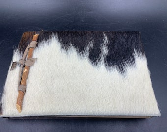 Cowhide Journal Notebook Sketch Book Diary Hand-bound Cover Leather and Twig Binding