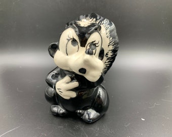 Skunk Figurine Ceramic Vintage 1968