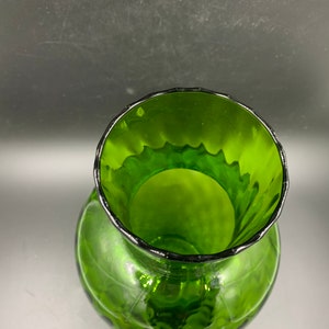 Empoli Italian Optic Vase Art Glass Large Emerald Green FREE SHIPPING image 4