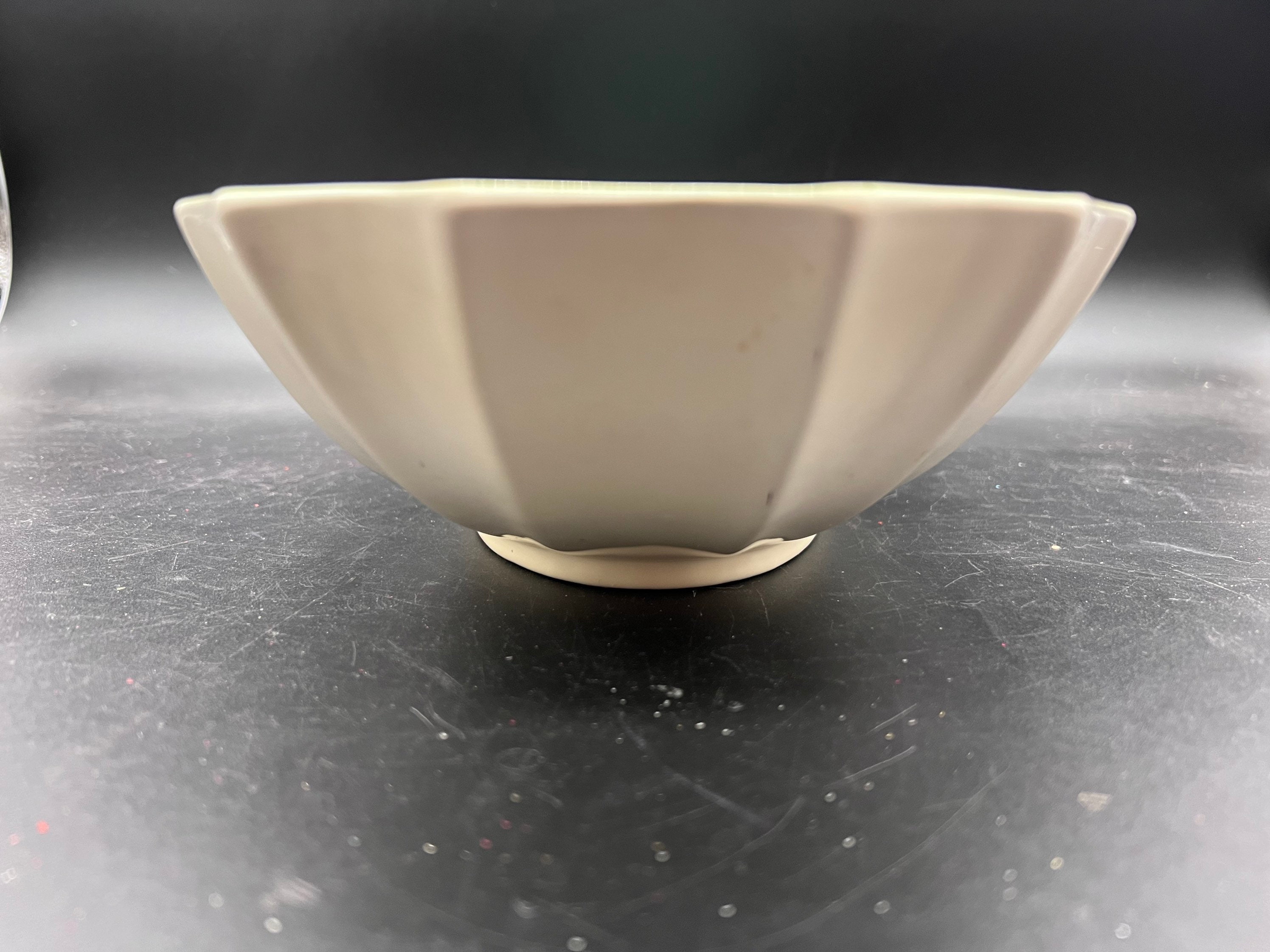 【50s USA vintage】Gladding McBean bowl Vintage Gladding Mcbean Console Bowl, Jadeite Green & Cream