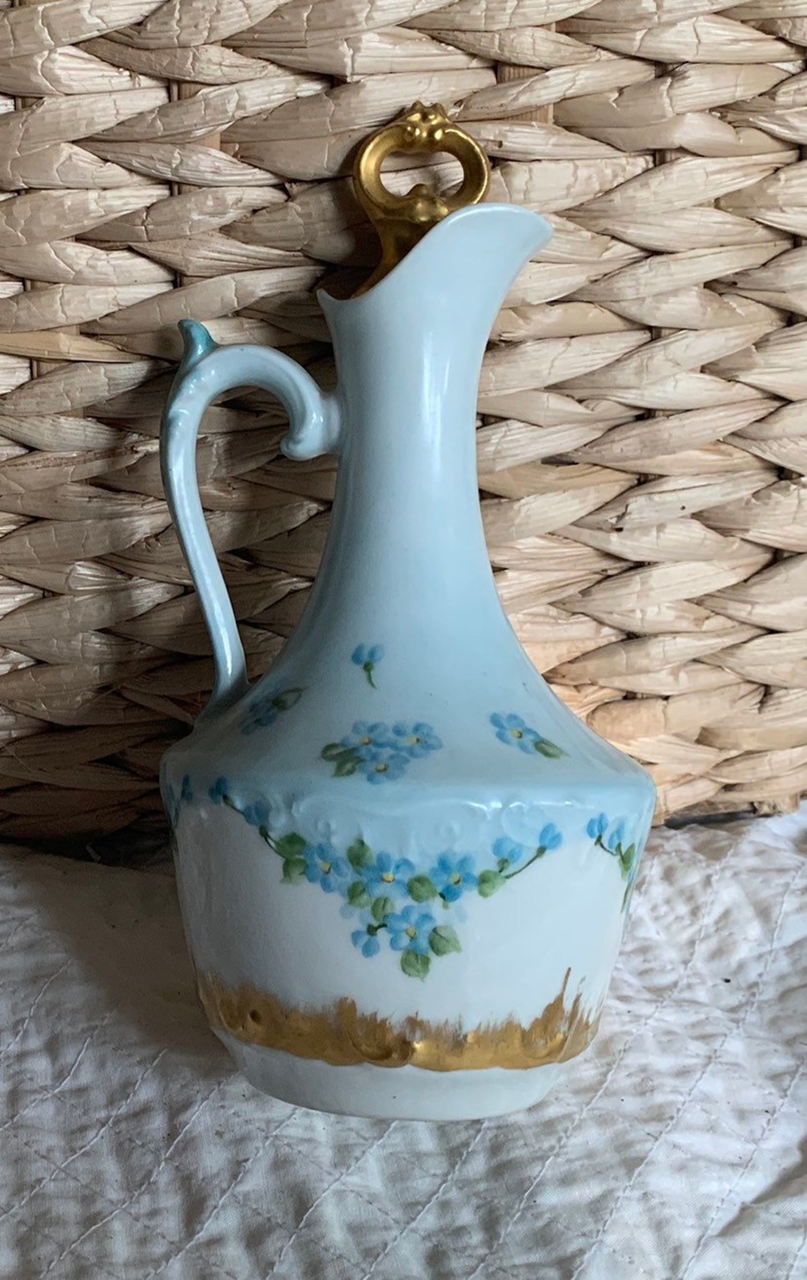 Limoges T&V Ewer Carafe Vase Pitcher Vintage Antique Etsy