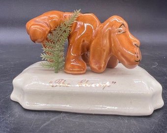 Knox Imperial Artware Chic Pottery The Champ Dog With Leg Up Alliance OH Vintage 1949
