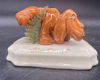 Knox Imperial Artware Chic Pottery The Champ Dog With Leg Up Alliance OH Vintage 1949