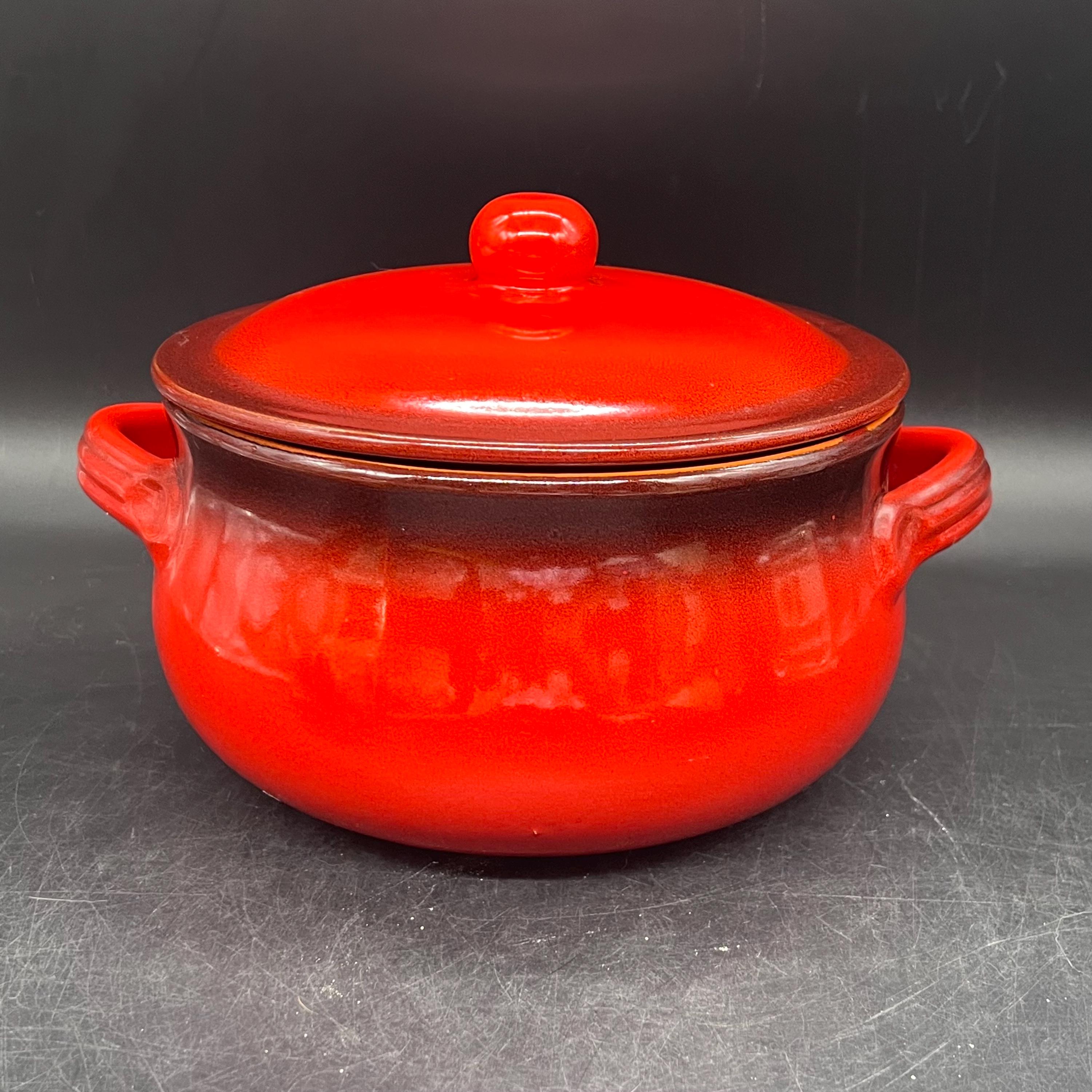 De Silva Pottery Italian Casserole, Glazed Terracotta Bean Pot - Etsy