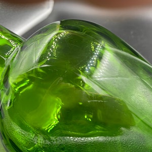 Empoli Italian Optic Vase Art Glass Large Emerald Green FREE SHIPPING image 6