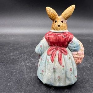 Otagiri Edith Collection Mrs Rabbit Shaker Unique Décoration de Pâques Figurine vintage image 5