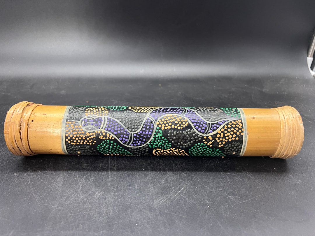 Aboriginal Rain Stick 12 Hand Painted Vintage Etsy