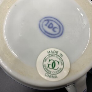 Williams Sonoma Chinoiserie Lidded Tea Cups Coffee Mugs Grand Cuisine IDC Vintage image 5