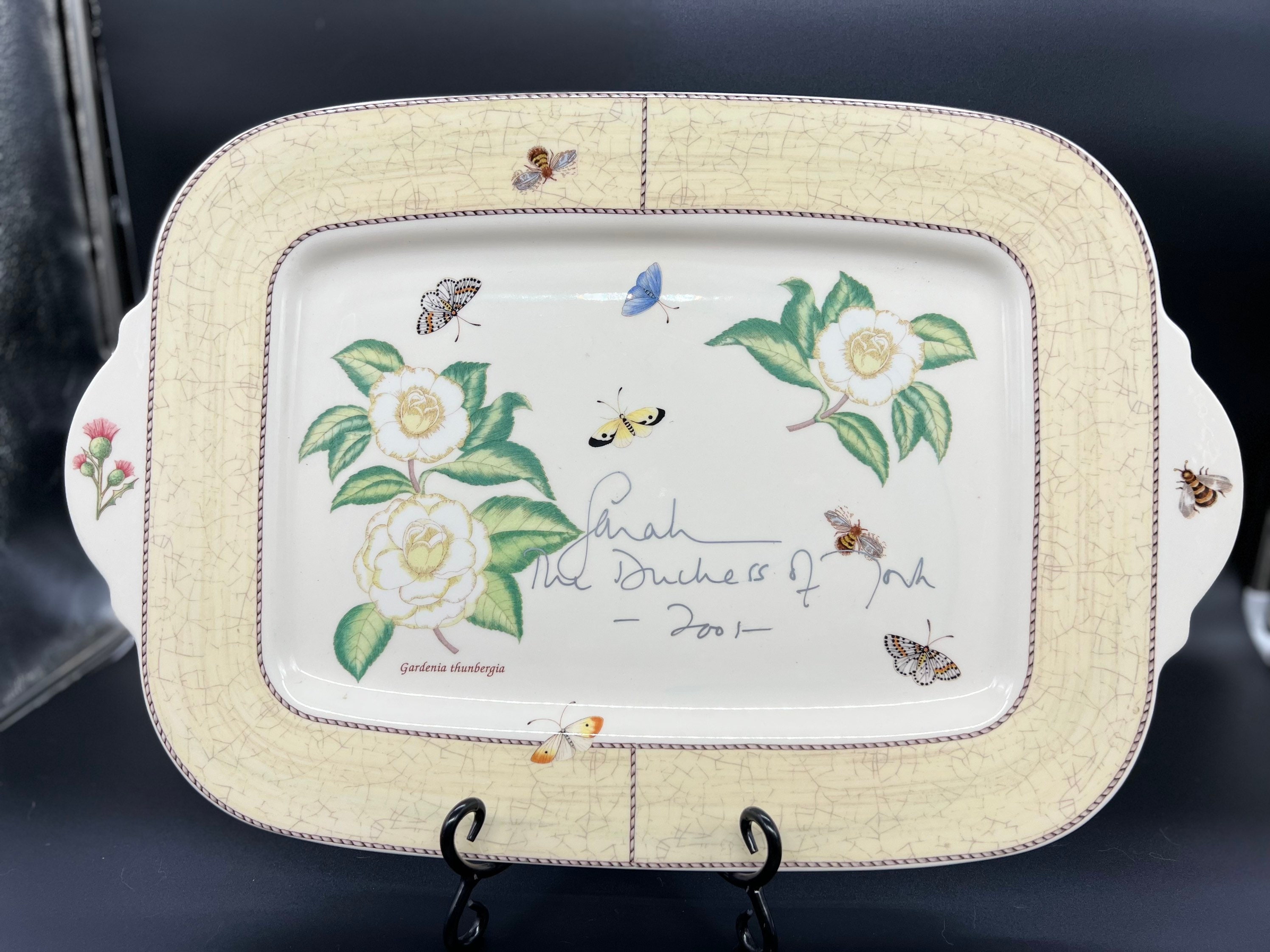 Wedgewood Sarah's Garden Platter, Signed by Duchess of York, 19.5